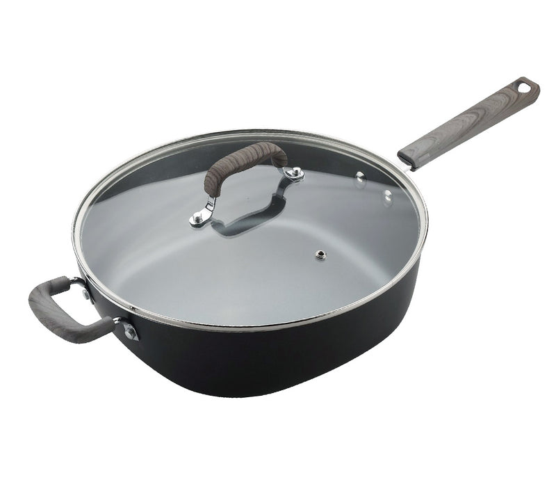 12Inch Nonstick Deep Frying Pan,5Qt Non Stick Saute Pan with Lid,Large  Skillet P